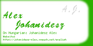 alex johanidesz business card